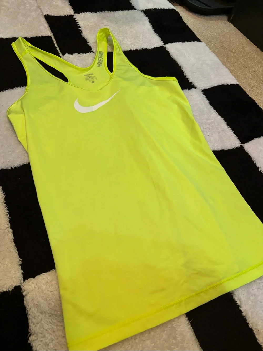 Nike Neon Yellow Racerback Tank Top
